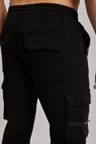 Black Cargo Joggers