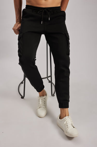 Black Cargo Joggers