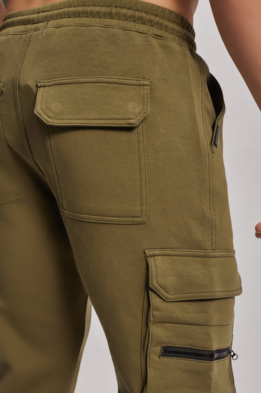 Olive Green Cargo Joggers